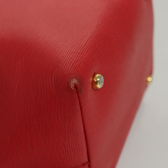 Chloe Chain Shoulder Bag Leather Red Gold Auth EC882