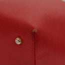 Chloe Chain Shoulder Bag Leather Red Gold Auth EC882-16