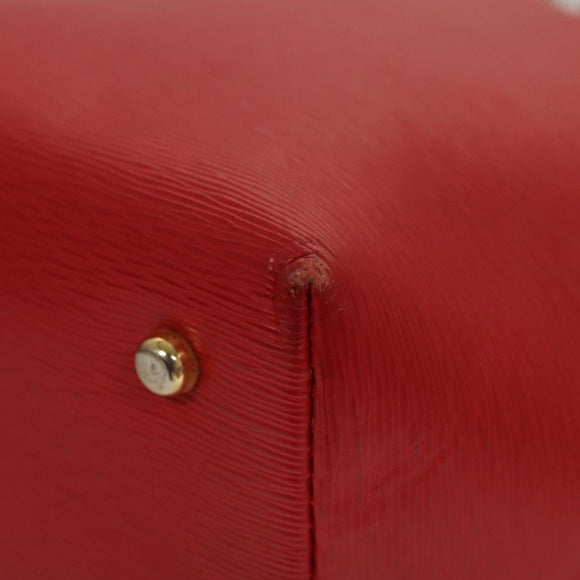Chloe Chain Shoulder Bag Leather Red Gold Auth EC882