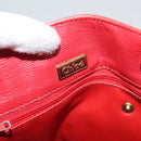 Chloe Chain Shoulder Bag Leather Red Gold Auth EC882-11