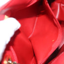 Chloe Chain Shoulder Bag Leather Red Gold Auth EC882-21