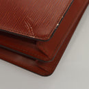 LOUIS VUITTON Epi Angian Clutch Bag Brown M52113 LV Auth EC884-8