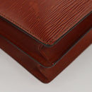 LOUIS VUITTON Epi Angian Clutch Bag Brown M52113 LV Auth EC884-16