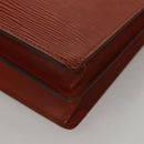 LOUIS VUITTON Epi Angian Clutch Bag Brown M52113 LV Auth EC884-17
