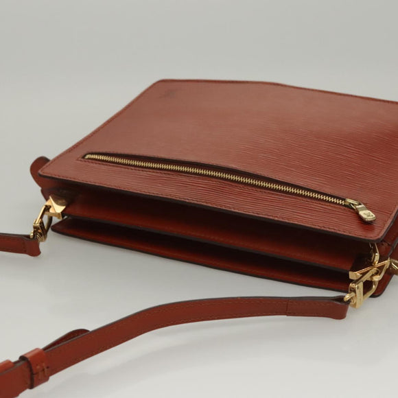 LOUIS VUITTON Epi Angian Clutch Bag Brown M52113 LV Auth EC884