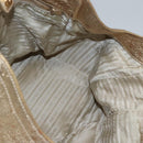 PRADA Tote Bag Leather Gold Tone Auth EC905-19