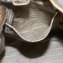 PRADA Tote Bag Leather Gold Tone Auth EC905-22