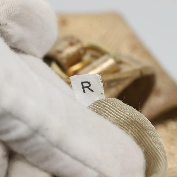 PRADA Tote Bag Leather Gold Tone Auth EC905