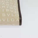 BVLGARI Logo Mania Shoulder Bag Canvas Beige Auth EC908-14
