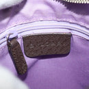 BVLGARI Logo Mania Shoulder Bag Canvas Beige Auth EC908-17