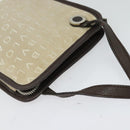 BVLGARI Logo Mania Shoulder Bag Canvas Beige Auth EC908-6