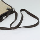 BVLGARI Logo Mania Shoulder Bag Canvas Beige Auth EC908-7