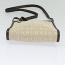 BVLGARI Logo Mania Shoulder Bag Canvas Beige Auth EC908-5