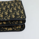 Christian Dior Trotter Canvas Shoulder Bag Navy Auth EC911-11