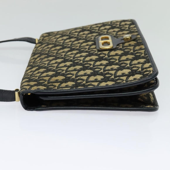 Christian Dior Trotter Canvas Shoulder Bag Navy Auth EC911