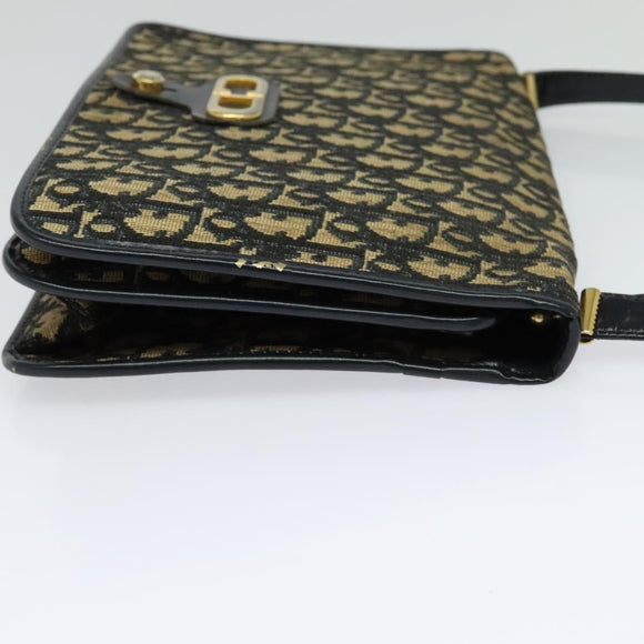 Christian Dior Trotter Canvas Shoulder Bag Navy Auth EC911