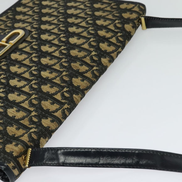 Christian Dior Trotter Canvas Shoulder Bag Navy Auth EC911