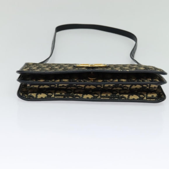 Christian Dior Trotter Canvas Shoulder Bag Navy Auth EC911