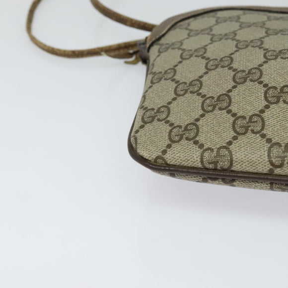 GUCCI GG Supreme Web Sherry Line Bag PVC Beige Green Red 904 02 047 Auth EC913