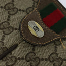 GUCCI GG Supreme Web Sherry Line Bag PVC Beige Green Red 904 02 047 Auth EC913-14