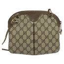 GUCCI GG Supreme Web Sherry Line Bag PVC Beige Green Red 904 02 047 Auth EC913-3