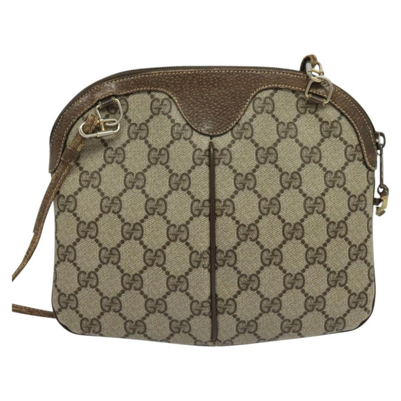 GUCCI GG Supreme Web Sherry Line Bag PVC Beige Green Red 904 02 047 Auth EC913