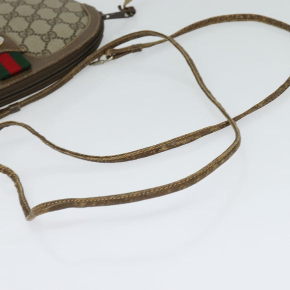 GUCCI GG Supreme Web Sherry Line Bag PVC Beige Green Red 904 02 047 Auth EC913