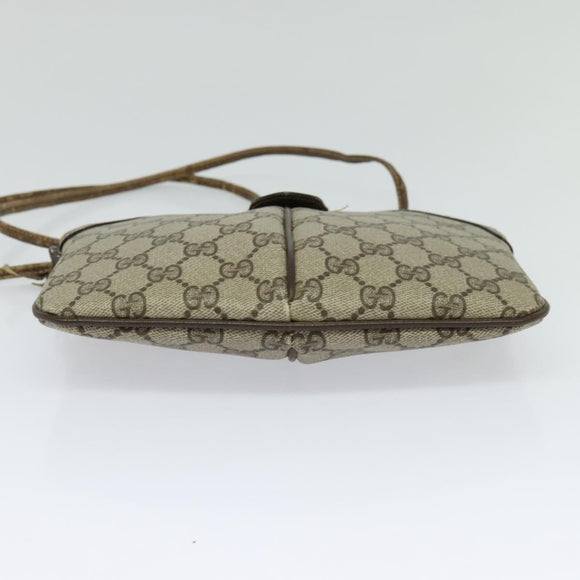 GUCCI GG Supreme Web Sherry Line Bag PVC Beige Green Red 904 02 047 Auth EC913