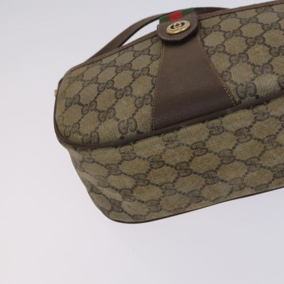 GUCCI GG Supreme Web Sherry Line Bag PVC Beige Green Red 89 02 032 Auth EC919