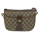 GUCCI GG Supreme Web Sherry Line Bag PVC Beige Green Red 89 02 032 Auth EC919-13