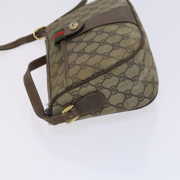GUCCI GG Supreme Web Sherry Line Bag PVC Beige Green Red 89 02 032 Auth EC919