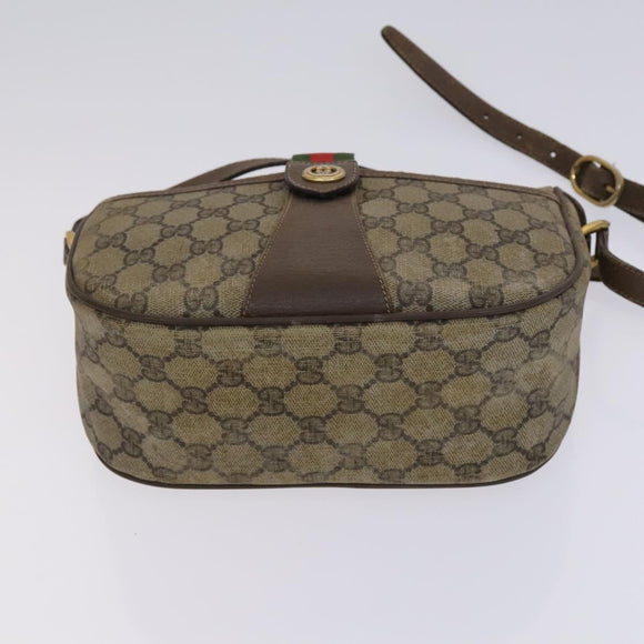 GUCCI GG Supreme Web Sherry Line Bag PVC Beige Green Red 89 02 032 Auth EC919
