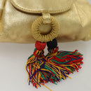 LOEWE Shoulder Bag Leather Gold Tone Auth EC925-10