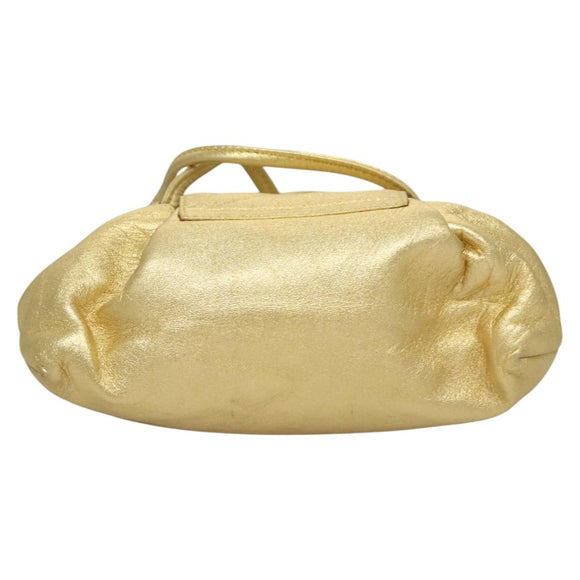 LOEWE Shoulder Bag Leather Gold Tone Auth EC925