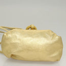 LOEWE Shoulder Bag Leather Gold Tone Auth EC925-5