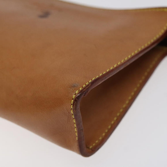 LOUIS VUITTON Nomad Cabas Ambre PM Pouch Leather Beige M92502 LV Auth EC928