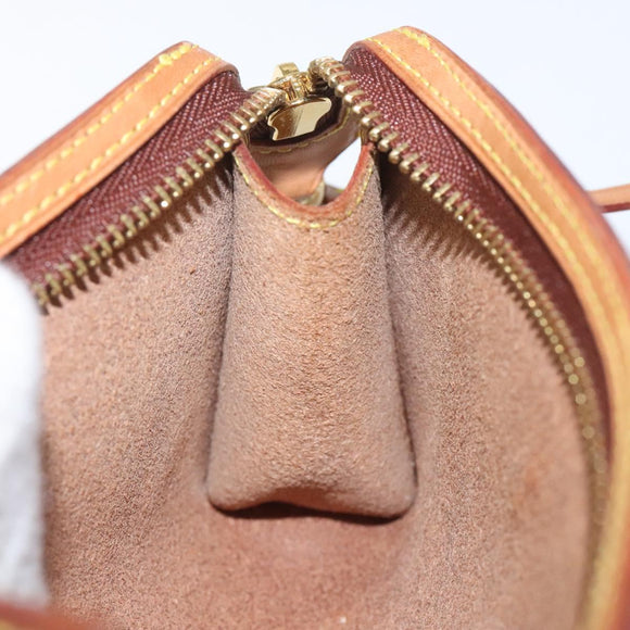 LOUIS VUITTON Nomad Cabas Ambre PM Pouch Leather Beige M92502 LV Auth EC928