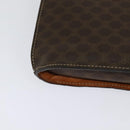 CELINE Macadam Canvas Coin Shoulder Bag PVC Leather Brown Gold Auth EC933-16