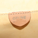 CELINE Macadam Canvas Coin Shoulder Bag PVC Leather Brown Gold Auth EC933-18