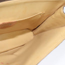 CELINE Macadam Canvas Coin Shoulder Bag PVC Leather Brown Gold Auth EC933-19