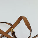 CELINE Macadam Canvas Coin Shoulder Bag PVC Leather Brown Gold Auth EC933-14