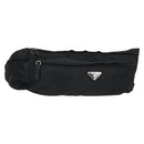 PRADA Waist bag Nylon Black Silver Auth EC935-1