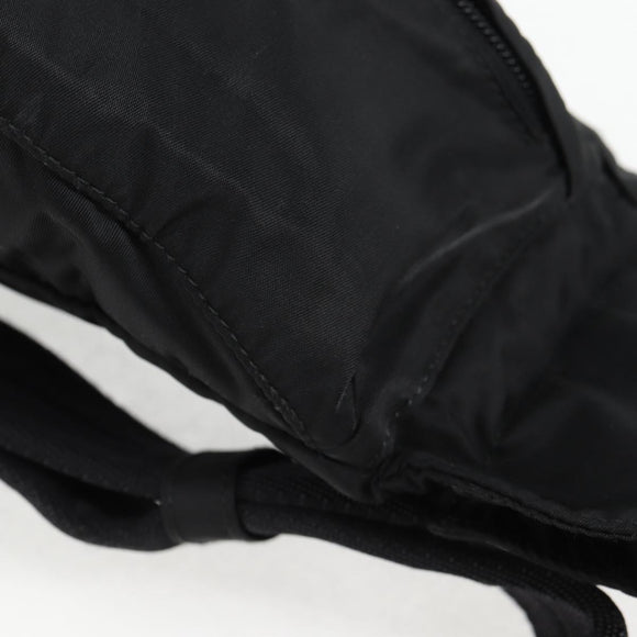 PRADA Waist bag Nylon Black Silver Auth EC935