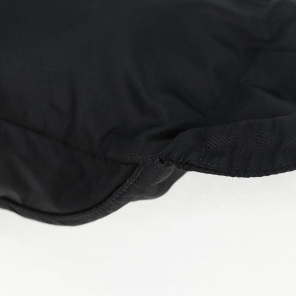 PRADA Waist bag Nylon Black Silver Auth EC935