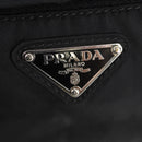 PRADA Waist bag Nylon Black Silver Auth EC935-19