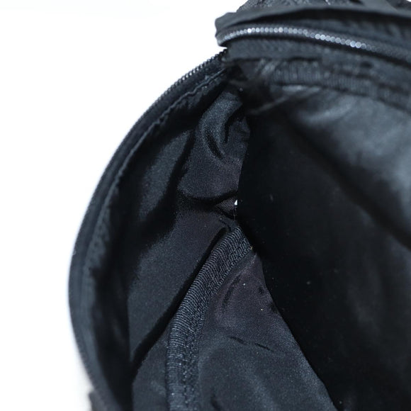 PRADA Waist bag Nylon Black Silver Auth EC935