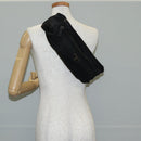 PRADA Waist bag Nylon Black Silver Auth EC935-12