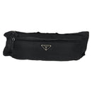 PRADA Waist bag Nylon Black Silver Auth EC935-13