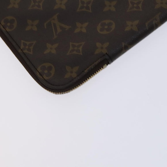 LOUIS VUITTON Monogram Posh Documents Clutch Bag M53456 LV Auth EC947