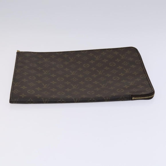 LOUIS VUITTON Monogram Posh Documents Clutch Bag M53456 LV Auth EC947
